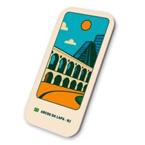 Imã Souvenir Turístico Arcos de Lapa Rio de Janeiro 3x6cm Imã Souvenir Turístico Arcos de Lapa Rio de Janeiro 3x6cm