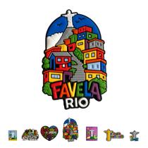 Imã Souvenir Turístico Favela Rio De Janeiro 3D Borracha Para Geladeira e Coleção Imã Souvenir Turístico Favela Rio De Janeiro 3D Borracha Para Geladeira e Coleção