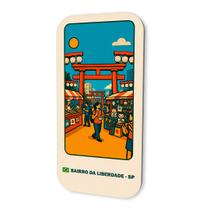 Imã Souvenir Turístico Feira Liberdade São Paulo 3x6cm