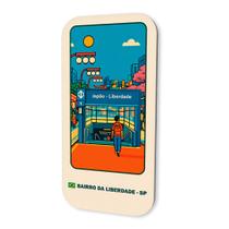 Imã Souvenir Turístico Rua da Liberdade São Paulo 3x6cm