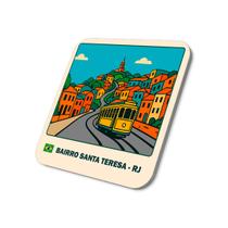 Imã Souvenir Turístico Santa Teresa Rio de Janeiro 5x5cm