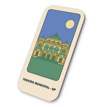 Imã Souvenir Turístico Teatro Municipal São Paulo 3x6cm Imã Souvenir Turístico Teatro Municipal São Paulo 3x6cm