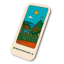 Imã Turismo Souvenir Mirante Dona Marta RJ 3x6cm