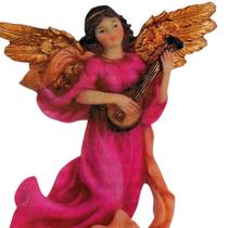 Imagem Anjinho Anjo Musical Resina de Pendurar 12 Cm