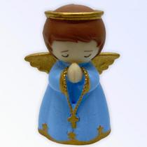 Imagem Anjinho Azul Escultura Resina Estátua 07 cm Imagem Anjinho Azul Escultura Resina Estátua 07 cm