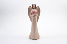 Imagem Anjo Clássico Coração Resina 19 cm Imagem Anjo Clássico Coração Resina 19 cm