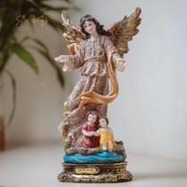 Imagem Anjo Da Guarda 30cm Importada Resina