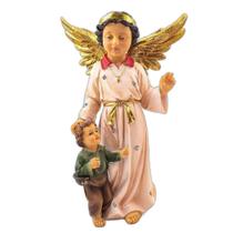 Imagem Anjo Da Guarda Com Menino Importada Resina 25 Cm Imagem Anjo Da Guarda Com Menino Importada Resina 25 Cm