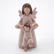 Imagem Anjo da Guarda com Menino Resina 6,5 cm