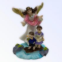 Imagem Anjo Da Guarda Em Rosa Escultura Resina 07 cm Imagem Anjo Da Guarda Em Rosa Escultura Resina 07 cm