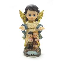 Imagem Anjo Da Guarda Infantil Importado Resina 12 Cm