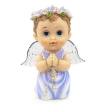 Imagem Anjo Da Guarda ul Rezando Led Importado Resina 13