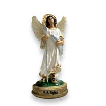 Imagem Anjo Rafael Resina Nobre 12cm