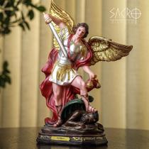 Imagem Anjo São Miguel Resina 30cm Importada - Sacro