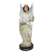 Imagem Arcanjo São Rafael Resina 30 cm grande santo anjo