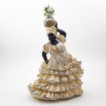 Imagem Baiana Lavagem do Bonfim Luxo Cor Marfim Resina 30 cm Imagem Baiana Lavagem do Bonfim Luxo Cor Marfim Resina 30 cm