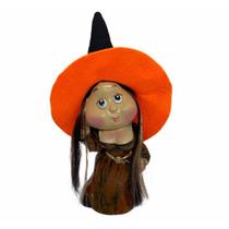 Imagem Bruxa Márgery Laranja Escultura Resina 15 Cm Imagem Bruxa Márgery Laranja Escultura Resina 15 Cm