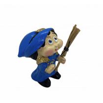 Imagem Bruxa Marthinha Azul Escultura Resina 08 Cm
