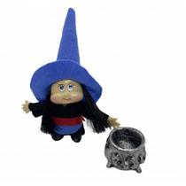 Imagem Bruxa Xalamada Azul Escultura Resina 12 Cm