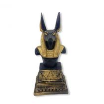 Imagem Busto Anubis Escultura Resina Estatua 07 cm Imagem Busto Anubis Escultura Resina Estatua 07 cm