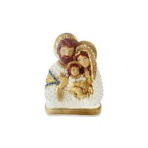 Imagem BUSTO SAGRADA FAMÍLIA PÉROLA branca e dourado 13CM