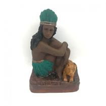 Imagem Cabocla Jurema Verde Escultura Resina Estatua 16 Cm Imagem Cabocla Jurema Verde Escultura Resina Estatua 16 Cm