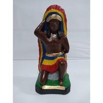 Imagem Caboclo 7 Montanhas Escultura Gesso 20 Cm Imagem Caboclo 7 Montanhas Escultura Gesso 20 Cm