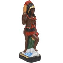 Imagem Caboclo Cobra Coral de 25cm Gesso Escultura Umbanda Imagem Caboclo Cobra Coral de 25cm Gesso Escultura Umbanda