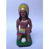 Imagem Caboclo Pedra Branca Escultura Gesso Estatua 20 Cm Imagem Caboclo Pedra Branca Escultura Gesso Estatua 20 Cm