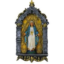 Imagem Capela Nossa Senhora das Graças De Parede Com Luz Resina 23 Cm Imagem Capela Nossa Senhora das Graças De Parede Com Luz Resina 23 Cm