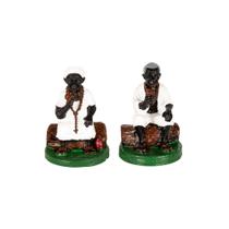 Imagem Casal Preto E Preta Velho Em Resina Umbanda Candomblé Imagem Casal Preto E Preta Velho Em Resina Umbanda Candomblé