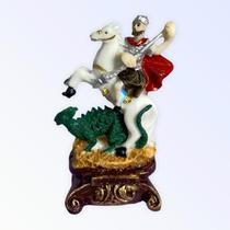 Imagem Católica Em Resina São Jorge 7 Cm + Presente