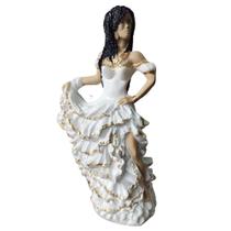 Imagem Cigana a Batizar - 25cm - Vestido Branco Escultura - Caboclo Caeté