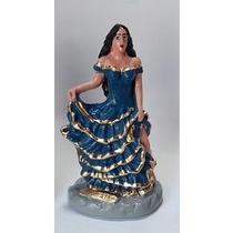 Imagem Cigana Azul Escultura Gesso Estatua 10 Cm Imagem Cigana Azul Escultura Gesso Estatua 10 Cm