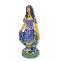 Imagem Cigana Azul Escuro Escultura Resina Estatua 23 Cm Imagem Cigana Azul Escuro Escultura Resina Estatua 23 Cm