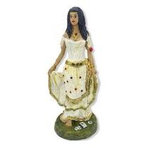 Imagem Cigana Branca Escultura Resina Estatua 23 Cm Imagem Cigana Branca Escultura Resina Estatua 23 Cm