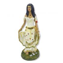 Imagem Cigana Branca Escultura Resina Estatua 23 Cm Imagem Cigana Branca Escultura Resina Estatua 23 Cm