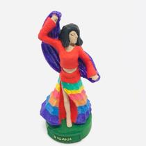 Imagem Cigana Colorida 7 Saias Escultura Resina 11 Cm