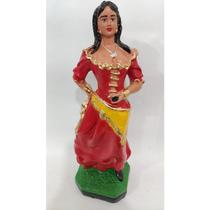Imagem Cigana Com Pandeiro E Cast. Escultura Gesso Estatua 30 cm Imagem Cigana Com Pandeiro E Cast. Escultura Gesso Estatua 30 cm