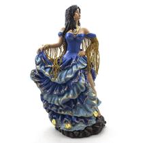 Imagem Cigana Luxo Azul Resina 25 cm Imagem Cigana Luxo Azul Resina 25 cm