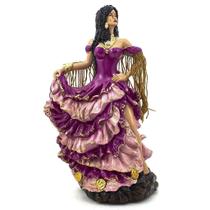 Imagem Cigana Luxo Rosa Resina 25 Cm Imagem Cigana Luxo Rosa Resina 25 Cm