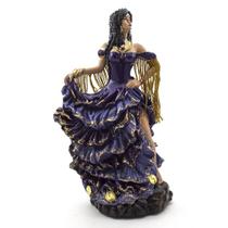 Imagem Cigana Luxo Roxo Resina 25 cm Imagem Cigana Luxo Roxo Resina 25 cm