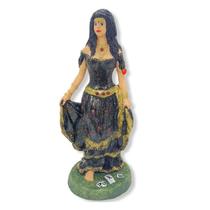 Imagem Cigana Preta e Dourada Escultura Resina Estatua 23 Cm Imagem Cigana Preta e Dourada Escultura Resina Estatua 23 Cm