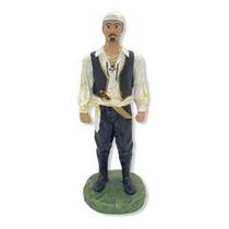 Imagem Cigano Branco Escultura Resina Estatua 25 Cm
