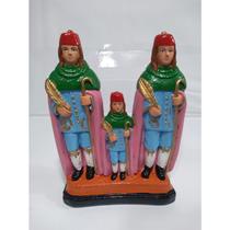 Imagem Cosme Damiao E Doum Escultura Gesso 20 Cm