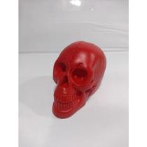 Imagem Cranio Vermelho Escultura Estatua Gesso 20 Cm Imagem Cranio Vermelho Escultura Estatua Gesso 20 Cm