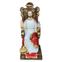 Imagem Cristo Rei 13cm Resina - sofia decorações