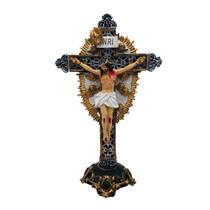 Imagem Crucifixo Senhor Do Bonfim De Mesa Resina 23 Cm - FORNECEDOR 8