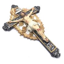 Imagem Crucifixo Senhor Do Bonfim Parede Resina Grande 30 Cm - FORNECEDOR 8