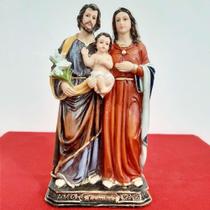 Imagem da Sagrada Família de Resina - 20 cm
